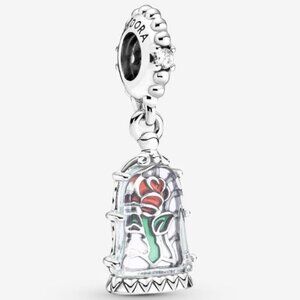 Pandora Disney Beauty and the Beast Enchanted Rose Dangle Charm
